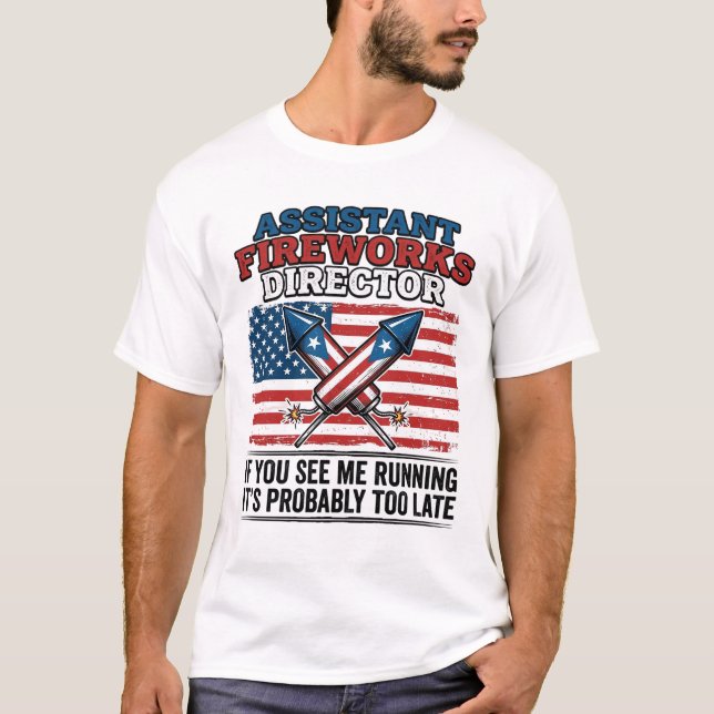 Camisa Patriótica Divertida de Diretor Assistente  (Frente)