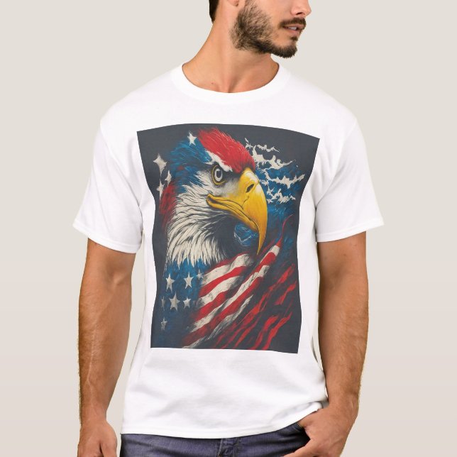 Camisa patriótica do dia da independência (Frente)