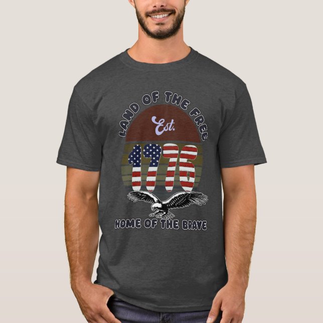 Camisa Patriótica EUA 1776  (Frente)