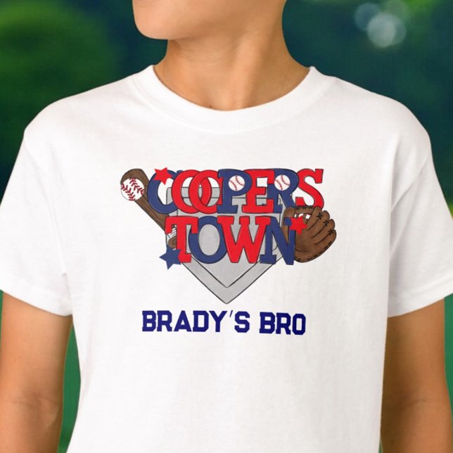 Camisa Patriótica Irmão Cooperstown Personalizada (Criador carregado)