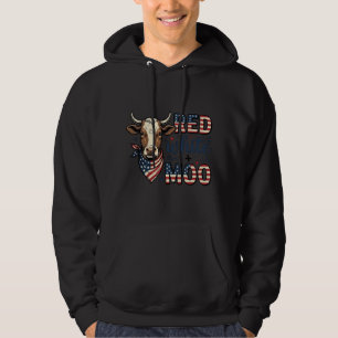 Camisa Patriótica Vaca Vermelha Branca Moo 4 de Ju