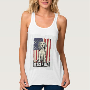 Camisa Patriótica Vintage de Cão para Pai de Beagl