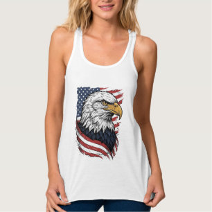 Camisa Patriótica Vintage Eagle Bandeira Americana