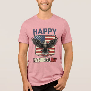 Camisa Patriótica Vintage Eagle Memorial Day Desig