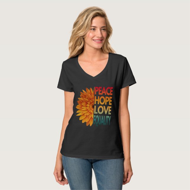 CAMISA PAZ AMOR ESPERANÇA IGUALDADE (Frente Completa)