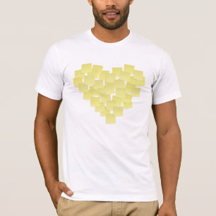 Camisa pegajosa amarela das notas T