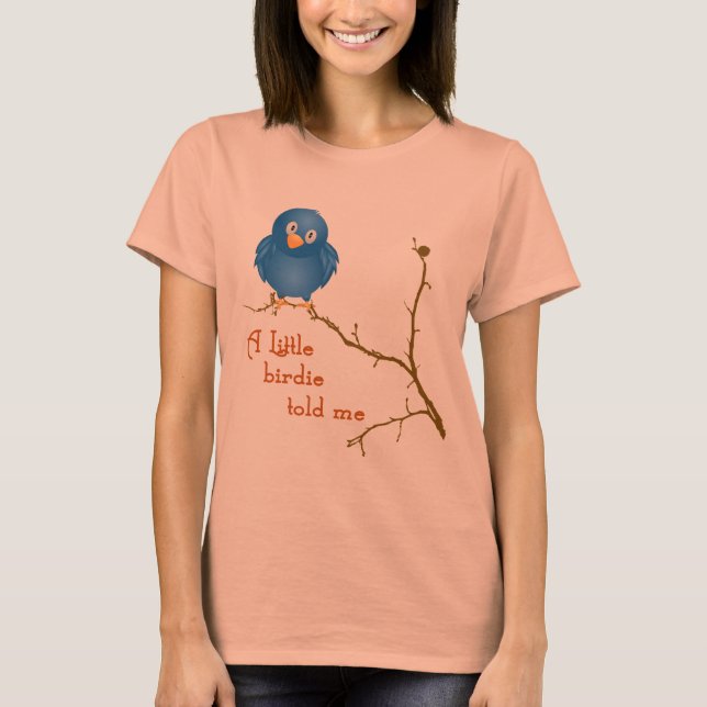 Camisa pequena engraçada do passarinho para a mamã (Frente)
