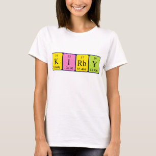 Camisa periódica do nome da mesa Kirby