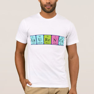 Camisa periódica do nome da mesa Laurence