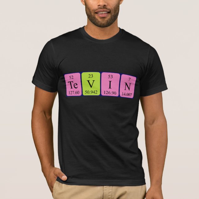 Camisa periódica do nome da mesa Tevin (Frente)