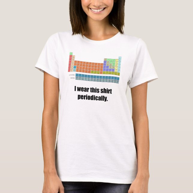 Camisa periódica engraçada (Frente)