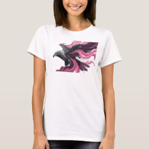 Camisa Personalizada Águia Abstrata Rosa Legal