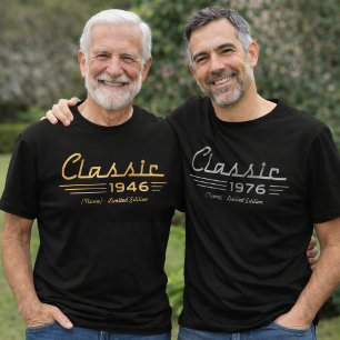 Camisa Personalizada Ano de Nascimento, Estilo Vin
