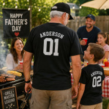 Camisa Personalizada Avô Jersey Presente Família