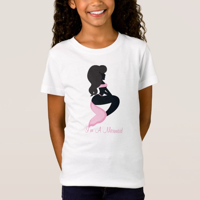 Camisa Personalizada Beach Bunny Pink Fin Mermaid (Frente)