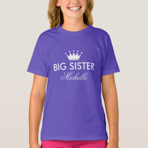 Camisa personalizada bonito da irmã mais velha t