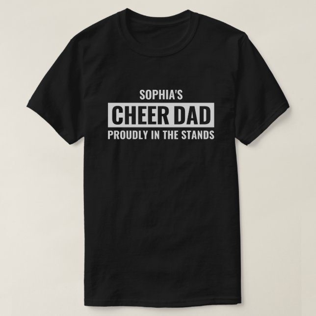 Camisa Personalizada Cheer Dad para Homens Present (Frente do Design)