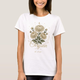 Camisa Personalizada com Flor de Nascimento Crisân