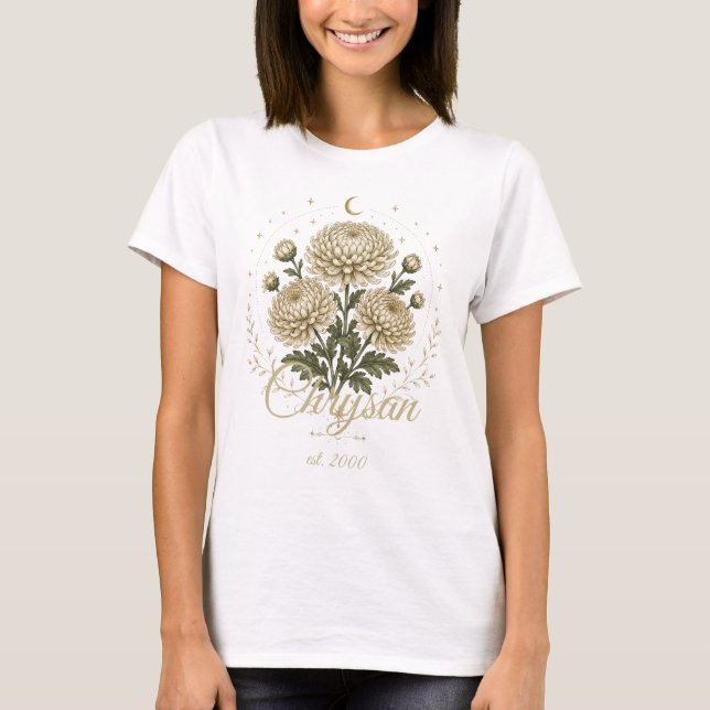 Camisa Personalizada com Flor de Nascimento Crisân (Frente)