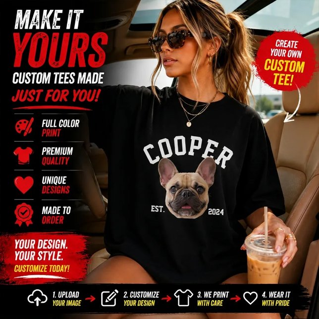 Camisa Personalizada com Foto e Nome do Cachorro,  (Criador carregado)