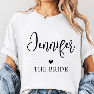 Camisa personalizada com nome das damas de honra, 