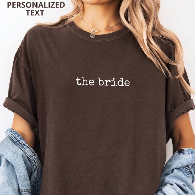 Camisa Personalizada com Nome para Damas de Honra  (minimalist bridal party shirt gift, elegant script bridesmaid shirt, bridesmaid proposal shirt gift)