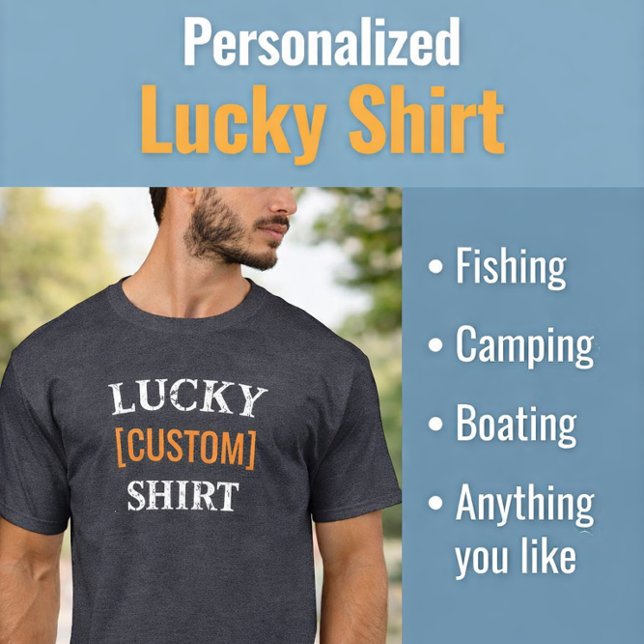 Camisa Personalizada com Nome Sortudo (Criador carregado)
