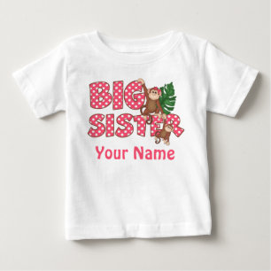 Camisa Personalizada Cor-de-Rosa-Rosa-Grande Irmã
