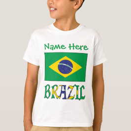 Camisa Personalizada da Bandeira do Brasil para Me