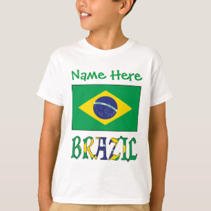 Camisa Personalizada da Bandeira do Brasil para Me