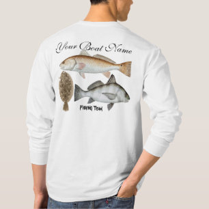 Camisa personalizada da equipe da pesca costeira