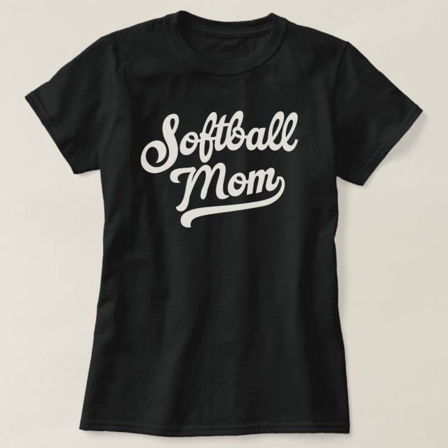 Camisa Personalizada da Mãe de Softbol Número Pers (Frente do Design)