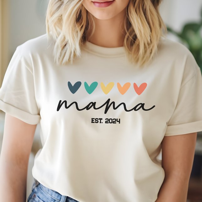 Camisa Personalizada da Mamãe, Presente para a Mam (mama shirt, custom mom shirt, personalized mama tee, mothers day gift, birthday gift for mom,)