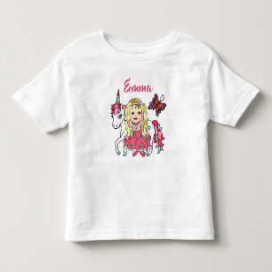 Camisa Personalizada da Princesa e Unicórnio