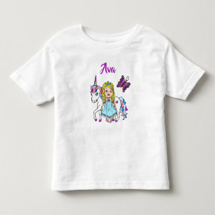 Camisa Personalizada da Princesa e Unicórnio Bonit