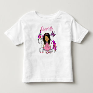 Camisa Personalizada da Princesa e Unicórnio Bonit