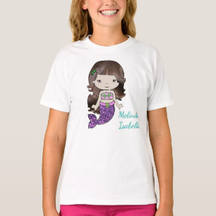 Camisa personalizada das meninas da sereia