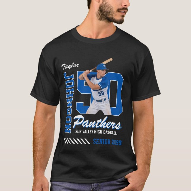 Camisa Personalizada de Beisebol com Foto e Número (Frente)