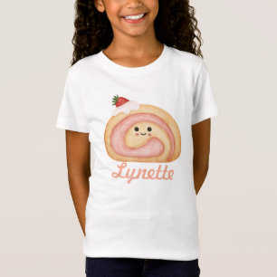Camisa Personalizada de Bolo de Morango para Crian