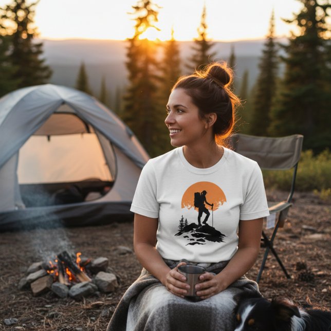 Camisa Personalizada de Caminhada Feliz para Mulhe (Criador carregado)