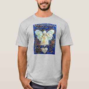 Camisa personalizada de Cancer azul e Dourada Ange