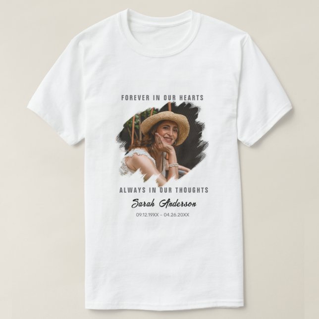 Camisa Personalizada de Celebração de Vida com Fot (Frente do Design)