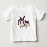 Camisa Personalizada de Coelho e Gato