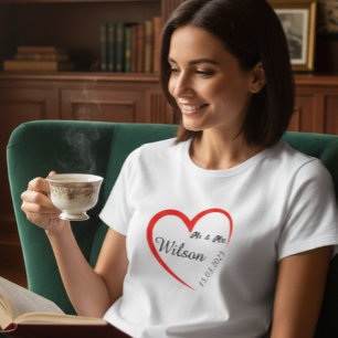 Camisa Personalizada de Coração para Casal para El