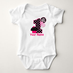 Camisa Personalizada de Cupcake primeiro aniversar