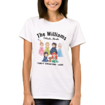 Camisa Personalizada de Férias de Família da Princ