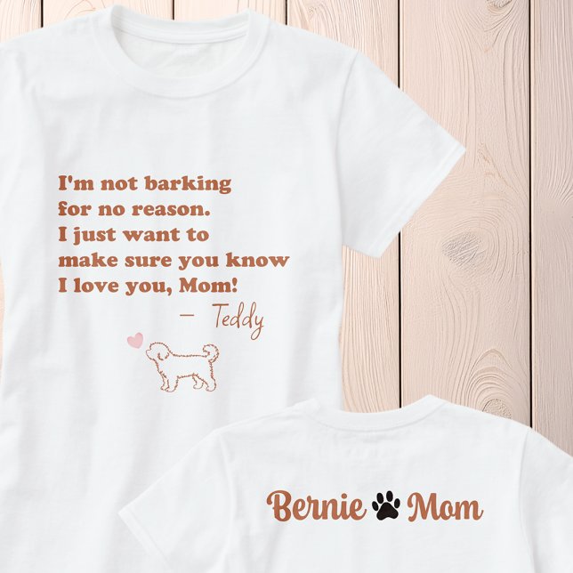 Camisa Personalizada de Mãe de Bernedoodle com Nom (Criador carregado)