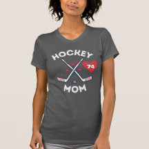 Camisa Personalizada de Mãe de Hockey com Número d