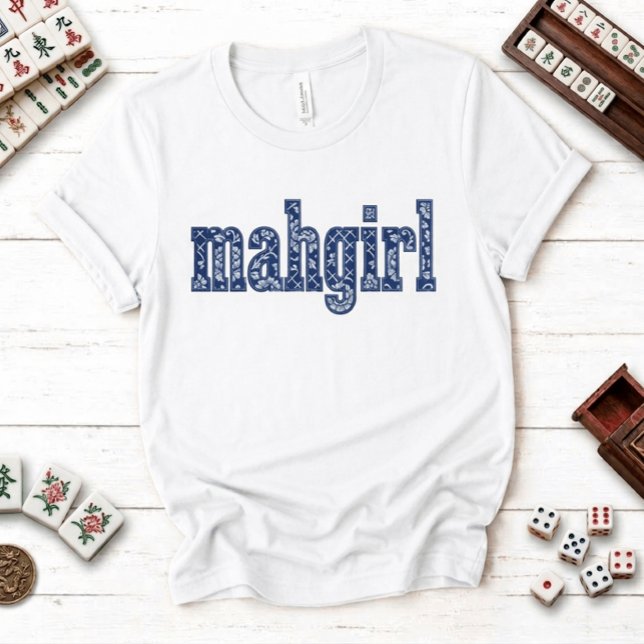 Camisa Personalizada de Mahjong com Nome nas Costa (Criador carregado)