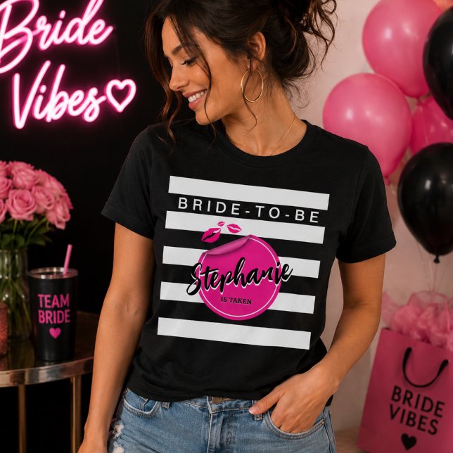 Camisa Personalizada de Noiva Glam Tri-Bl (Personalized Bride-To-Be Tee)
